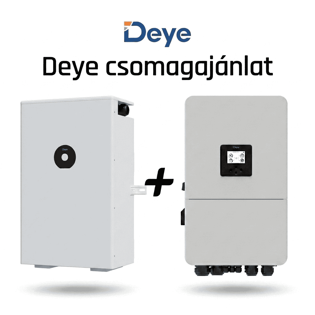 Deye 10 kW Hibrid Inverter + Deye SE-F12 Max 11,8 kWh Fűtött Kültéri Energiatároló Csomag