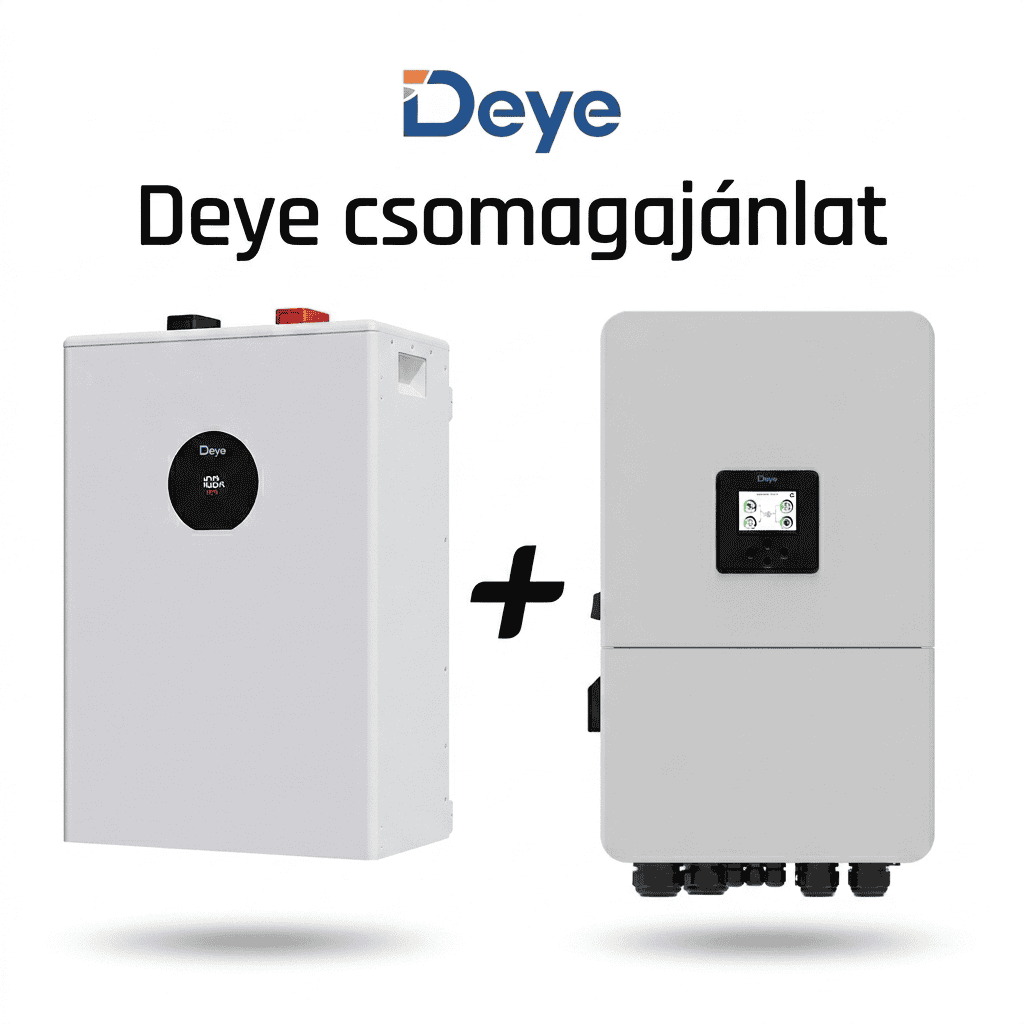 Deye 6kW Hibrid Inverter + 11,8 kWh LiFePO4 Akkumulátor Csomag