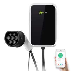 Zencar WA 22kW (3×32A) AC fali elektromos autó töltő 5 méteres Type 2 kábellel – App, RFID, terhelésmenedzsment