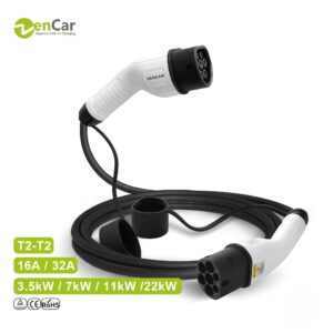 Zencar Type 2 elektromosautó-töltőkábel 11 kW – 3 fázis, 16 A, 10 méter – T2-T2-11kW 10M